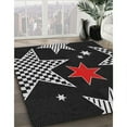 thumbnail image 2 of Ahgly Company Indoor Round Patterned Black Novelty Area Rugs, 5' Round, 2 of 6