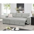 Naomi Home Diora Sectional Sleeper Sofa Elegant LShaped Couch