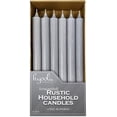 thumbnail image 2 of Hyoola 10" Rustic Silver Grey Dripless Dinner Candles Unscented Paraffin Wax with Cotton Wicks, 12-Pack, 2 of 9
