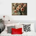 thumbnail image 5 of BCIIG Vintage Floral Wall Art, Retro Flower Botanical Painting, Farmhouse Wall Decor Rustic Still Life Roses Canvas Prints Vintage Painting Vintage Art Pictures for Bedroom Bathroom Decor 20x16in, 5 of 6