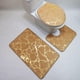 thumbnail image 5 of Juego de 3 cojines para asiento de inodoro, alfombra antideslizante para baño, absorbente de agua Caqui, 5 of 8