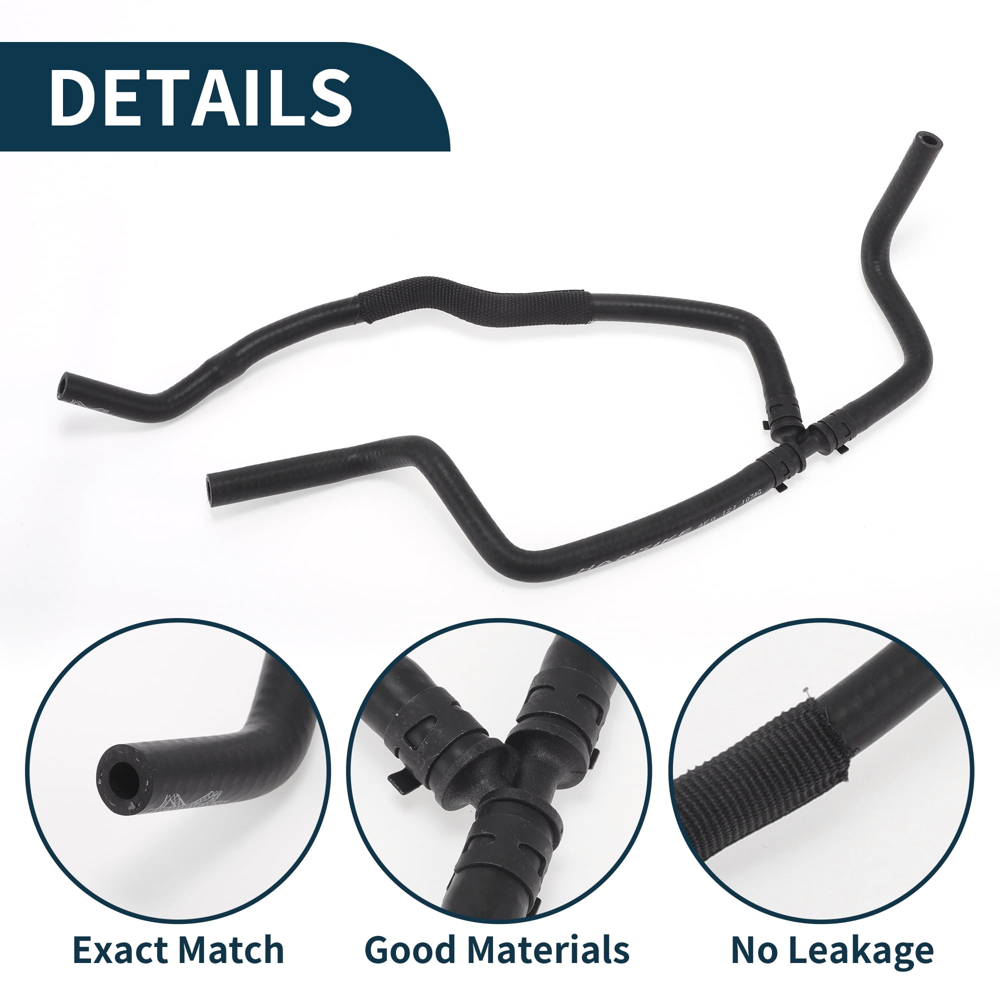 Unique Bargains Radiator Hose Heater Hose for Audi A6 3.2L V6 2006-2011 Black Rubber