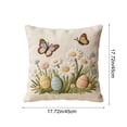 thumbnail image 3 of Easter Embroidery Pillow Cover, 18 Inch Short Lint Pillowcase, Decorative Throw Pillow, Home Cushion Case for Sofa Bedroom Easter Decoration, 3 of 6