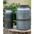 thumbnail image 6 of Restoration Flower Pot Gray Brown Round Metal, 6 of 10