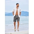 thumbnail image 4 of COOFANDY Men's Drawstring Shorts with Elastic Waistband Classic Loose Fit Flat Front Shorts, 4 of 6