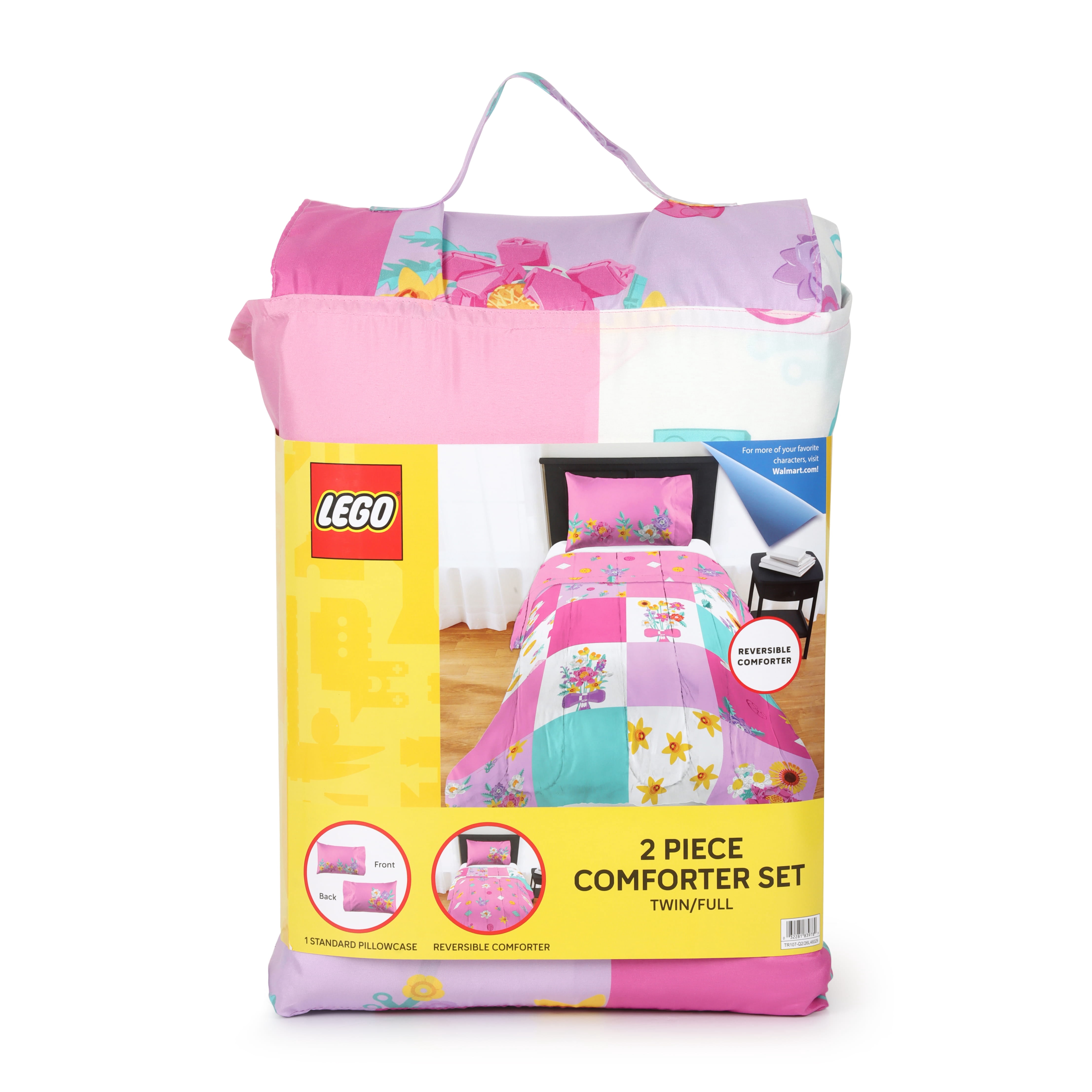 LEGO® Floral(s) Kids Multicolor Reversible Comforter Set, Twin/Full, 72 x 86 in