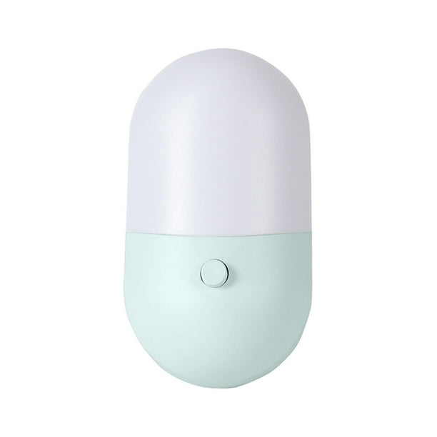 Lámpara de mesa, luz nocturna, lámpara de noche, interruptor de botón LED, enchufe de alimentación, luces de escritorio, lámpara para de noche, azul