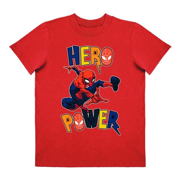 Playera Para Niño Marvel Spiderman Cuello Redondo Manga Corta Talla 10 Rojo