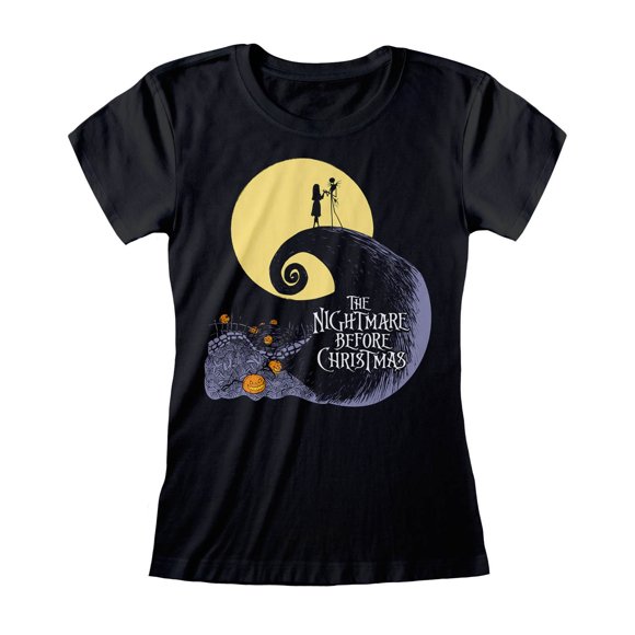 The Nightmare Before Christmas Womens Group Jack and Sally Fitted T-Shirt