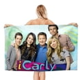 thumbnail image 1 of iCarly Toalla de playa de secado rápido con diseño temático, regalo para mujeres y niñas, ideal para cumpleaños, fans, amantes de la música, uso en la playa o al aire libre, 78 × 150 cm, 1 of 6