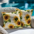 thumbnail image 4 of Throw Pillow Covers 18x18 Inch Set of 2 Yellow Sunflower Decorative Pillow Covers Vintage Flowers Cushion Cover Pillowcase for Sofa Couch Bed Home Decor, 4 of 9