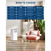 Soonbuy 8,000 BTU Portable Air Conditioners,3-in-1 Portable AC Unit with Follow me Mode,Stand up AC Unit up to 350 sq.ft,Remote Control,24H Timer,for Room Office Garage