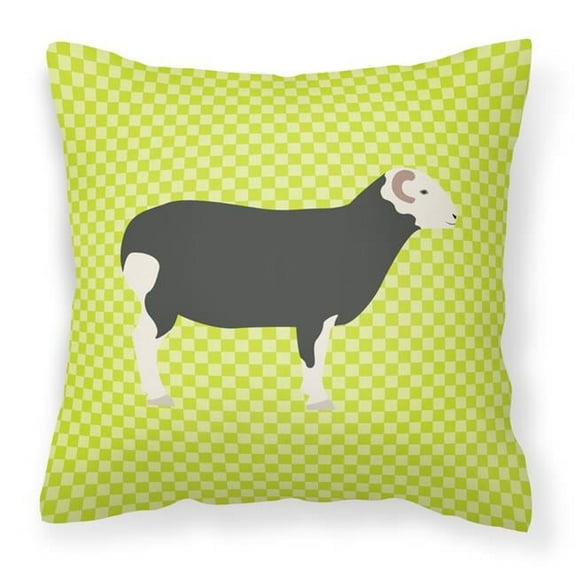 Carolines Treasures BB7796PW1818 Herwick Sheep Green Fabric Decorative Pillow, 18 x 18 in.