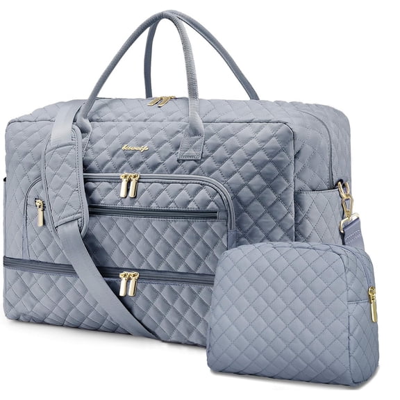Bolsa de viaje LUOCIP grande para mujer con compartimento para zapatos y artículos de tocador