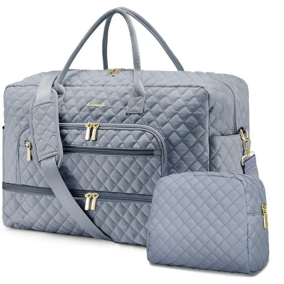 Bolsa de viaje LUOCIP grande para mujer con compartimento para zapatos y artículos de tocador