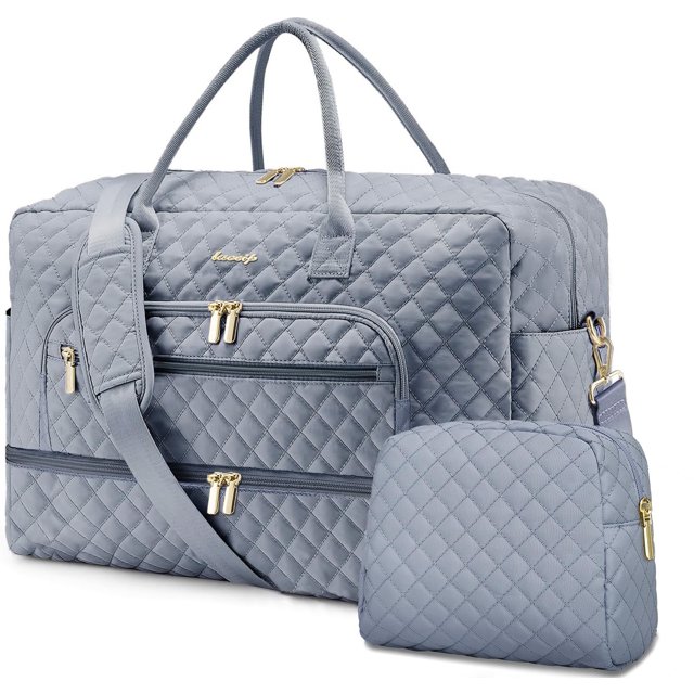 Bolsa de viaje LUOCIP grande para mujer con compartimento para zapatos y artículos de tocador