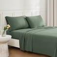 thumbnail image 3 of Truly Soft Garment Washed 100% Microfiber Polyester Green 4-Piece Full Deep Pocket Sheet Set, Solid Color Themed, Oeko-TEX Certified Confidence, 3 of 6