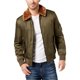 thumbnail image 1 of Chaqueta de vuelo American Rag con cuello de piel sintética Hombre Verde Grande, 1 of 1