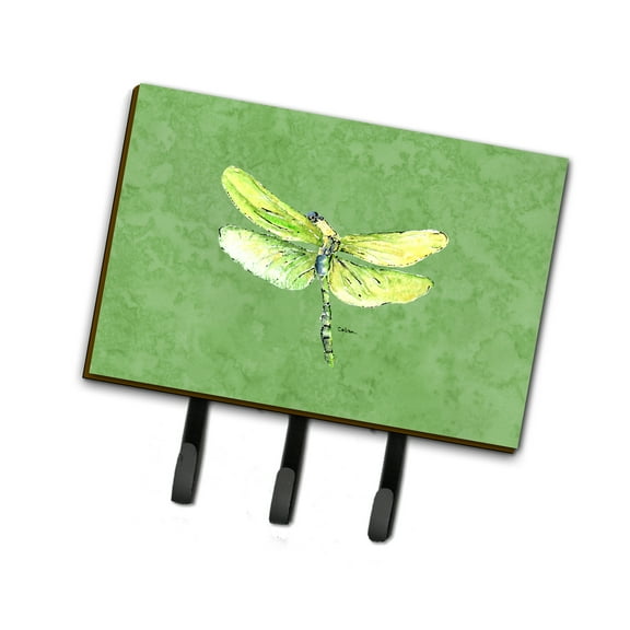 Carolines Treasures 8864TH68 Dragonfly on Avacado Leash or Key Holder Triple multicolor