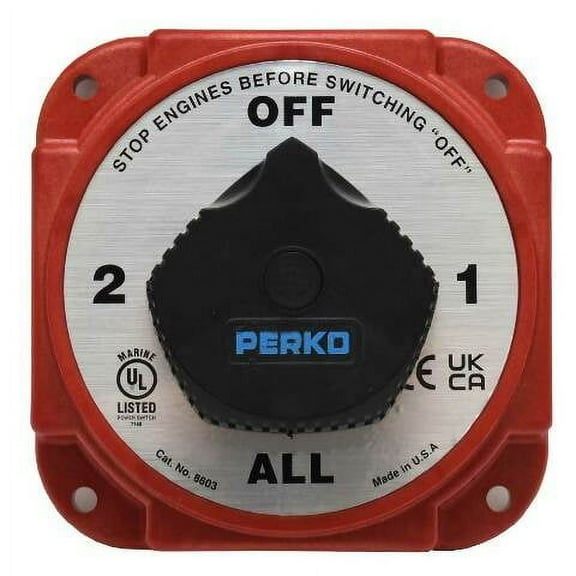 Perko Boat Heavy Duty Battery Selector Switch 8603DP | 380A 4 Position