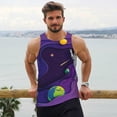 thumbnail image 6 of Salouo Astronaut for Men's Tank Tops,Sleeveless Muscle Shirts for Men Quick Dry Workout Tank Top Gym Muscle Tee Fitness Bodybuilding Sleeveless T Shirt-X-Large, 6 of 7