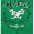 thumbnail image 2 of Cute Oklahoma Flowery Eagle Floral Women's Graphic T Shirt Tees Brisco Brands M, 2 of 6