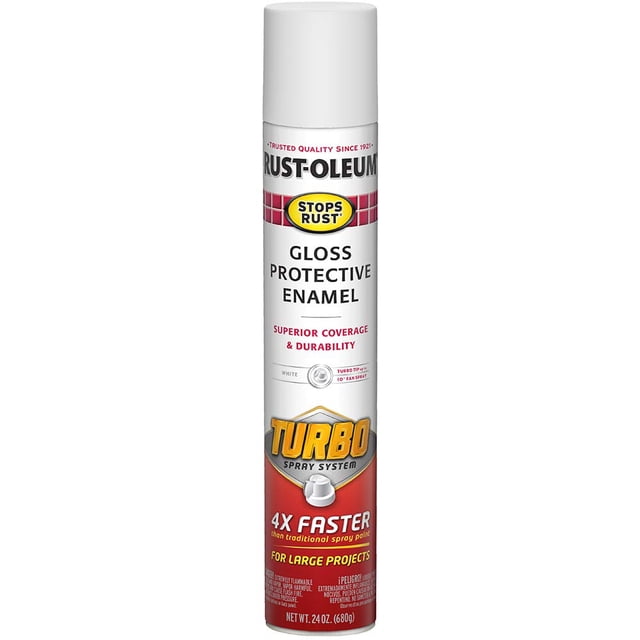 Paint Rust-Oleum 334133 Turbo Spray, 680 g, color blanco brillante