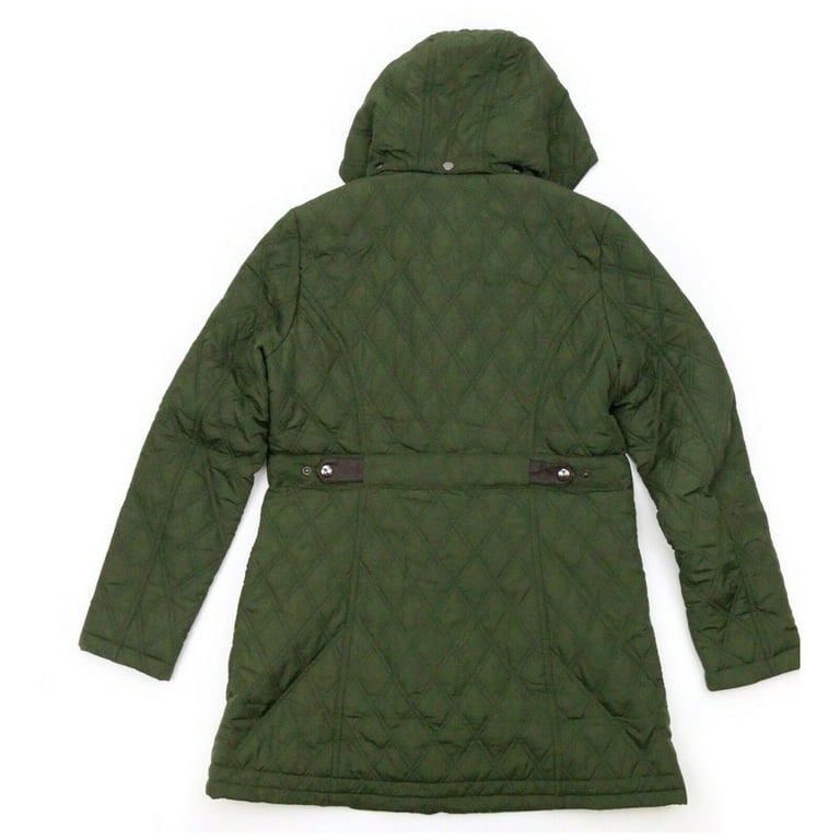 Weatherproof quilted outlet hooded walker coat