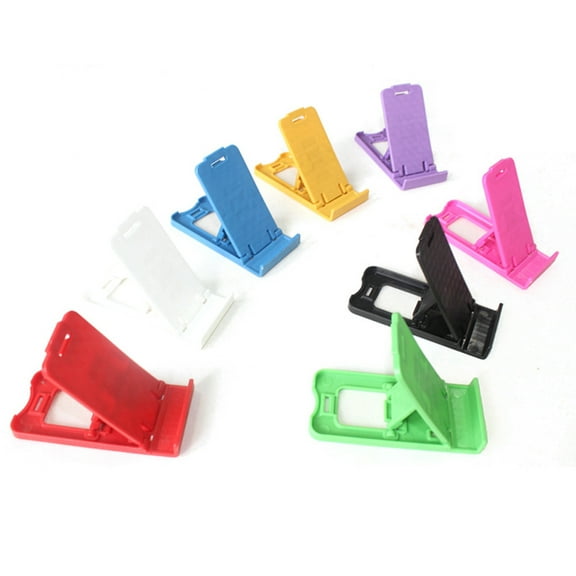 Foldable Desktop Plastic Phone Holder Bracket Stand for Live Video,Random Color