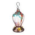thumbnail image 1 of Evergreen Art Glass Hummingbird Feeder, Red Dipped, 1 of 3