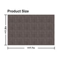 thumbnail image 4 of 4 Pcs PVC Table Mats, Vinyl Non-Slip Woven Placemats for Dining Table, Rectangle Vintage Placemat, Heat-Resistant Placemats Stain Resistant Anti-Skid Washable Plate Mat - 12"×18", Dark Grey, 4 of 8