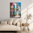 thumbnail image 4 of AVOI Italy Painting Oil Canvas Wall Art Pic13 Mediterranean Cityscape Artwork Italian Sea Picture Modern City Street Decoration Landscape Prints for Paris Cafe Room Decor Unframe: 8x10in, 4 of 5