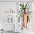 thumbnail image 2 of Orange Purple Carrot Shower Curtain Set - Small 36" x 72" Washable Bathtub Curtain with 12 Hooks, Farmhouse Colorful Polka Dots Waterproof Fabric Stall Shower Curtains for Bathroom/Bathtub Décor, 2 of 6