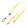 MSA 10129152 6' Workman Twin Leg Energy-Absorbing Adjustable Lanyard With LC Snap Hook Harness And (2) LC Anchorage Connections (1/EA)
