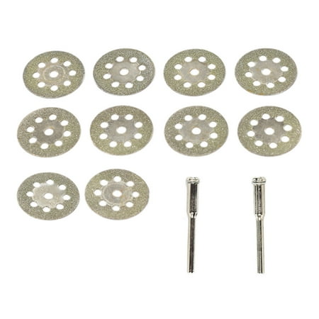 

Weijiyouyu 1 Bag Mini Diamond Cutting Discs Cut Off Wheel Blades Gemstones Glass Set Rotary Tools 8 Holes 30mm Each Bag with 10Pcs Discus and 2 Rods (Silver)