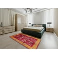 thumbnail image 5 of Ahgly Company Machine Washable Indoor Rectangle Traditional Ferrari Red Area Rugs, 4' x 6', 5 of 7
