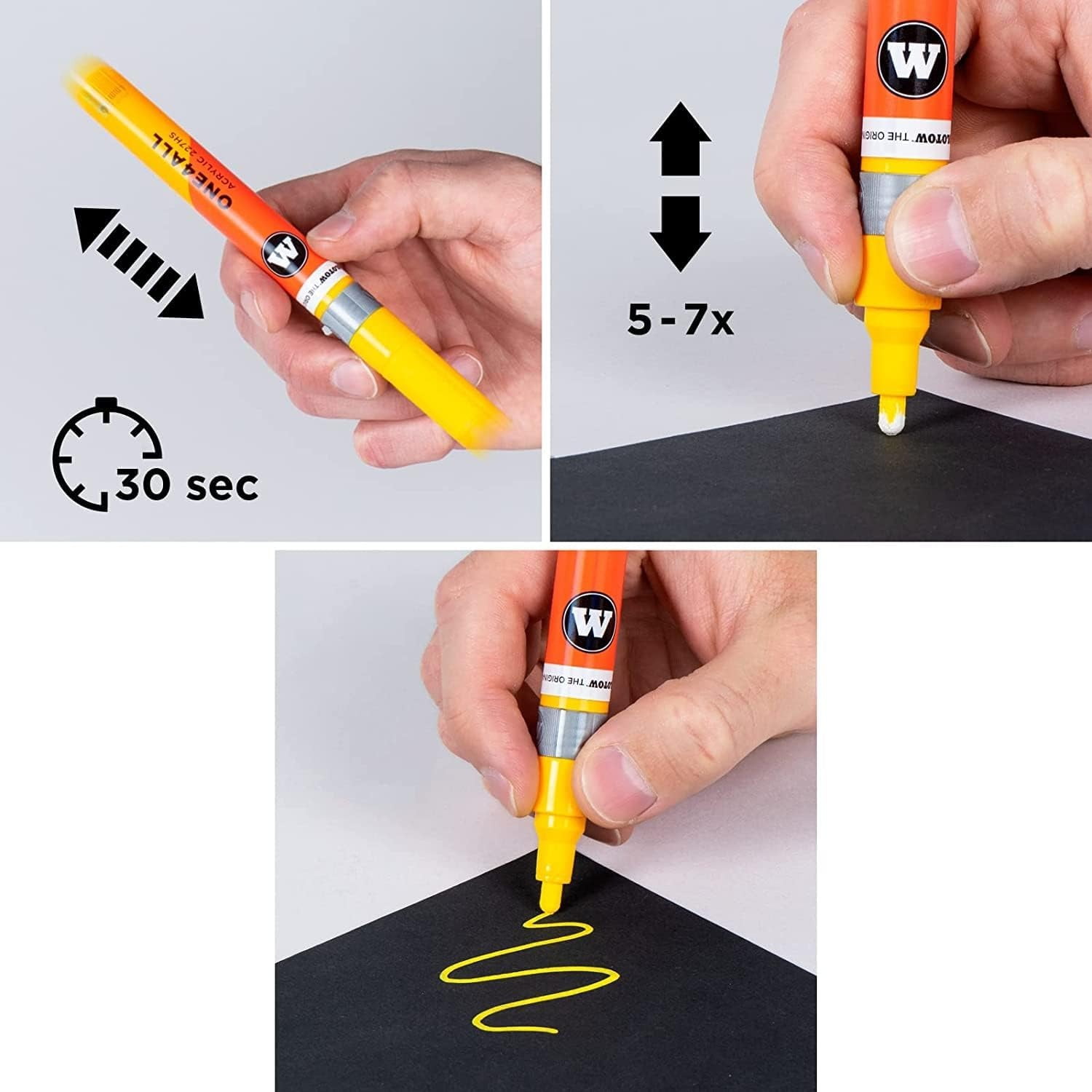 Molotow® ONE4ALL™ Acrylic Twin Complete Set, 74 Colors 1.5 mm