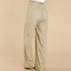 thumbnail image 3 of Pantalones de mujer Irfora Pantalones de piernas anchas para mujer con cintura elástica, cinturón de lazo, pantalones largos sólidos, transpirables, informales, para vacaciones, verano, caqui, 2X Irfora Pantalones de mujer, 3 of 5
