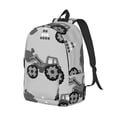 thumbnail image 2 of Daiia Gray Tractor Vintage Canvas Backpack for Men and Women ,Hiking Backpack,Travel Laptop Bag for School,Large Capacity Backpack, 2 of 8