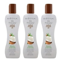 Biosilk Silk Therapy Coconut Leave-In Treatment for Hair & Skin, 5.64 oz (Pack of 3)