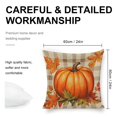 thumbnail image 2 of Pumpkin leaves checkeredLinen toss pillowcase decoration pillowcase gifting preferred 24x24 inch cushion cover 4 sets sofa pillowcase sofa bedroom living room car, 2 of 8