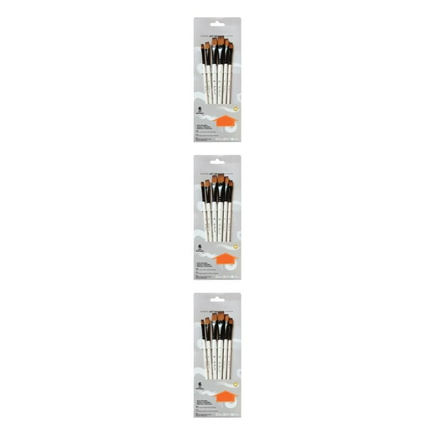 Sidaley 6 unids/set de pinceles para acuarela, Kit de diferentes formas, pelo de nailon, mango de madera, pincel para pintar, suministros de Type1 NO1