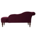 thumbnail image 4 of Samuel Tufted Roll Arm Chaise Lounge Burgundy, 4 of 16