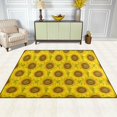 thumbnail image 3 of SKYSONIC Yellow Sunflower Pattern Lightweight Carpet Mats Area Soft Rugs Floor Mat Rug Home Decoration for Kids Room Living Room 80 x 58 inches, 3 of 6