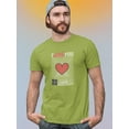 thumbnail image 2 of Abstract I Love You T-Shirt Men -Image by Shutterstock, Male 3X-Large, 2 of 4