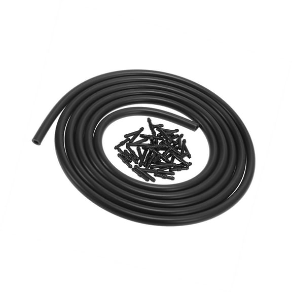 Motoforti Universal Car Auto Windshield Washer Hose Kit with Connectors 6.5ft Black