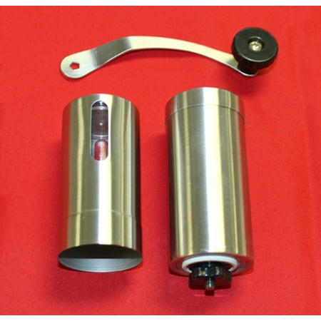 Stainless Steel Ceramic Burr Manual Coffee Grinder Portable Hand Crank Bean Mill