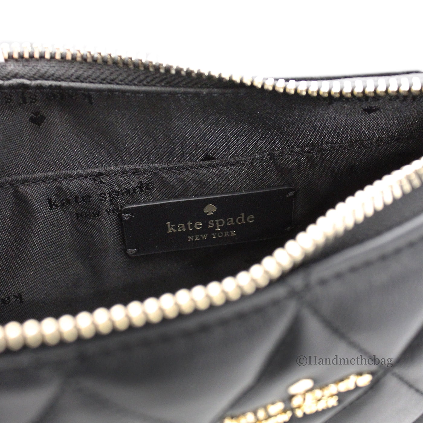 Kate Spade Kate Spade Carey Small Black Quilted Leather Zip Top Crossbody Women's Bag