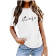 thumbnail image 1 of Birdeem T-Shirt Imprimé Mode pour Femmes Manches Courtes Blouse Col Rond Hauts Décontractés, 1 of 5