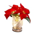 thumbnail image 3 of Luz de noche,Adorno de luz nocturna con flores navideñas 2023,Maceta navideña macetero mesa decorativa,Decoración navideña con adorno de maceta LED para flores,Lámpara de flores, 3 of 9